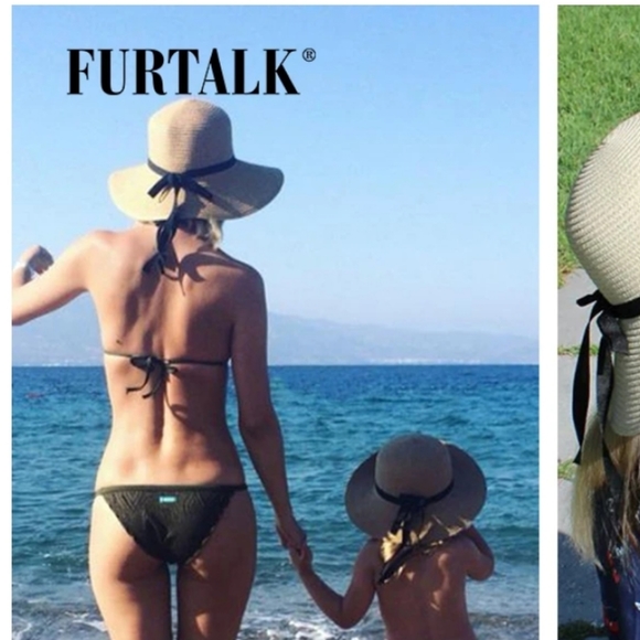 FURTALK Beach Sun Straw Hat UV UPF50 - Picture 14 of 17